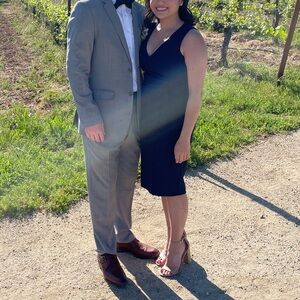 Vince Camuto Navy Wrap Dress